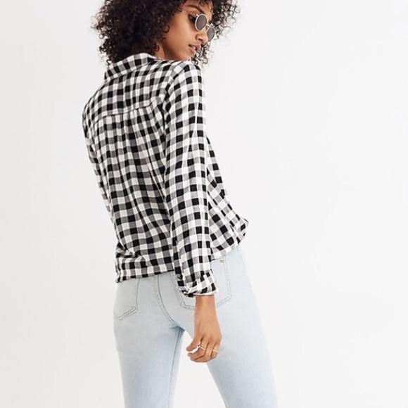 Madewell Wrap-Front Shirt in Buffalo Check j 8069 - Picture 2 of 10